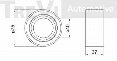 TREVI AUTOMOTIVE wb1341 -  Комплект подшипника ступицы колеса